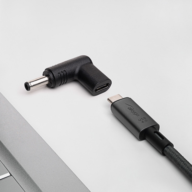 Akyga AK-ND-C10 Ladeadapter USB-C auf DC 4,5 x 3,0 mm + Pin für Notebooks, 18,5-20 V, 100 W, für Dell