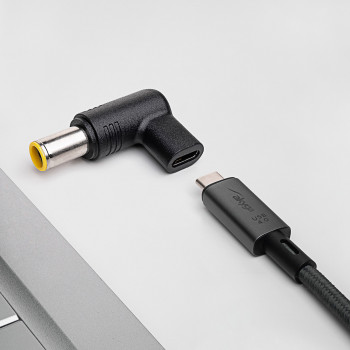 Akyga AK-ND-C12 Ladeadapter USB-C auf DC 7,9 x 5,5 mm + Pin für Notebooks, 18,5-20 V, 100 W