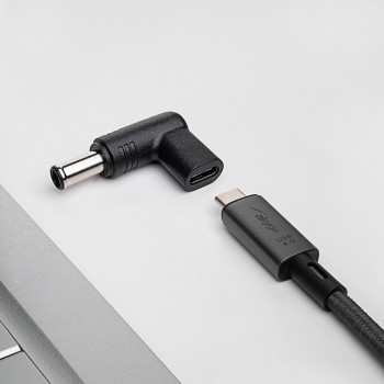Akyga AK-ND-C14 Ladeadapter USB-C auf DC 6,5 x 4,4 mm + Pin für Notebooks, 18,5-20 V, 100 W