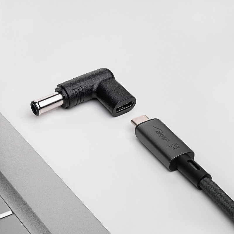 Akyga AK-ND-C14 Ladeadapter USB-C auf DC 6,5 x 4,4 mm + Pin für Notebooks, 18,5-20 V, 100 W