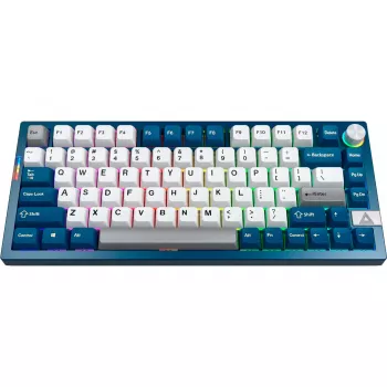 Montech MK PRO 75 Tastatur, DE-Layout, Gateron G Pro 3.0 Yellow, blau/weiß