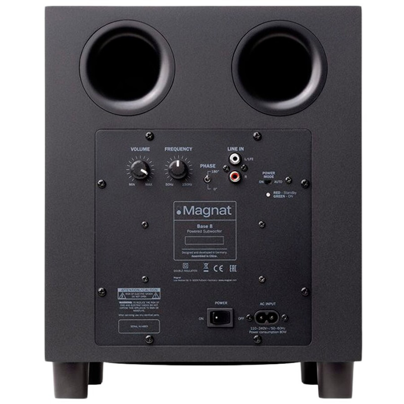 Magnat Base 8 aktiver Subwoofer, schwarz