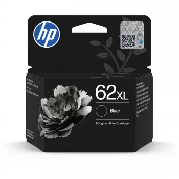 HP 62XL Original Tintenpatrone D14SKAE#LS1, 7,5 ml, hohe Ergiebigkeit, Schwarz