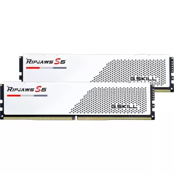 G.Skill Ripjaws S5 F5-5600J3036D32GX2-RS5W DDR5-5600 Speicherkit, 64 GB (2 x 32 GB), weiß