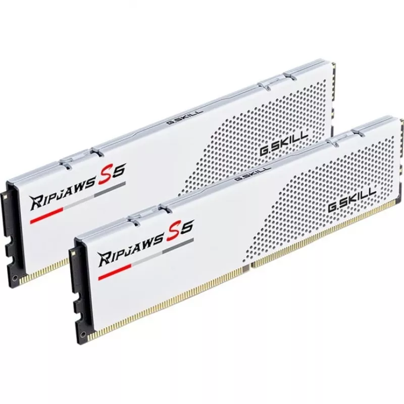 G.Skill Ripjaws S5 F5-5600J3036D32GX2-RS5W DDR5-5600 Speicherkit, 64 GB (2 x 32 GB), weiß