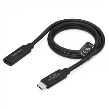 StarTech.com USB440GCMCF2F USB4-Verlängerungskabel, USB-C-Stecker auf USB-C-Buchse, 60 cm, schwarz