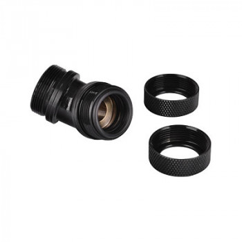Thermaltake Pacific PETG 45° Doppelklemmverschraubung, 16 mm Außendurchmesser, G1/4, schwarz (CL-W098-CA00BL-A)