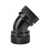 Thermaltake Pacific PETG 45° Doppelklemmverschraubung, 16 mm Außendurchmesser, G1/4, schwarz (CL-W098-CA00BL-A)