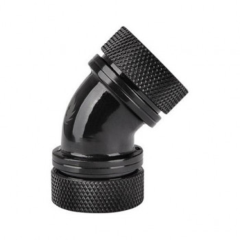 Thermaltake Pacific PETG 45° Doppelklemmverschraubung, 16 mm Außendurchmesser, G1/4, schwarz (CL-W098-CA00BL-A)