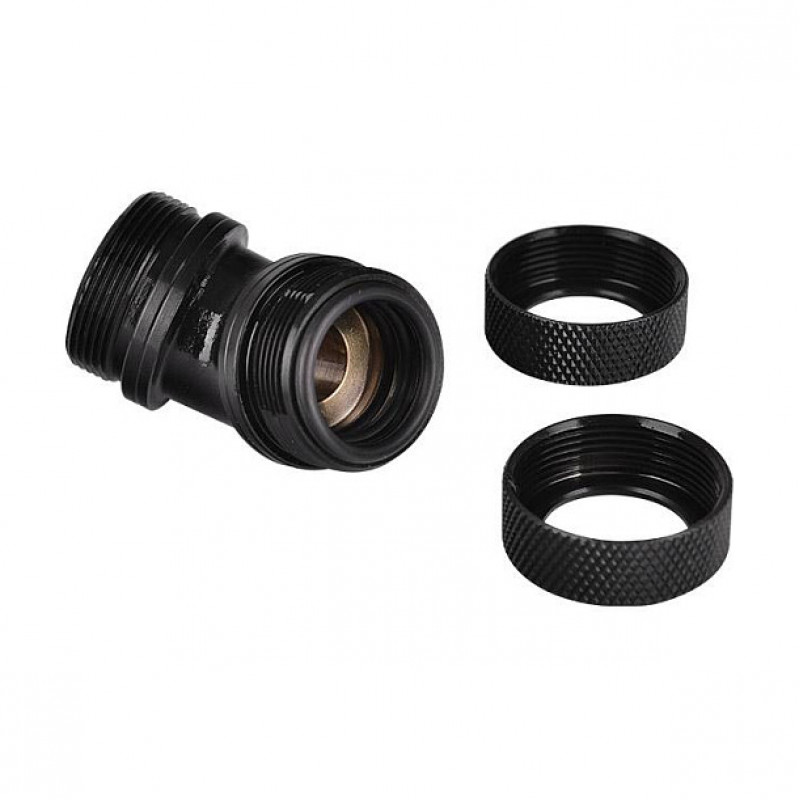 Thermaltake Pacific PETG 45° Doppelklemmverschraubung, 16 mm Außendurchmesser, G1/4, schwarz (CL-W098-CA00BL-A)