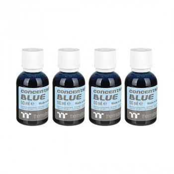 Thermaltake Tt Premium Concentrate Konzentrat für Flüssigkeitskühlung, blau, 4 × 50 ml (CL-W163-OS00BU-A)