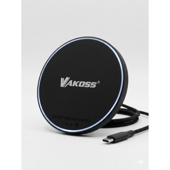 Vakoss MY5316K magnetisches kabelloses Ladegerät, 15 W, schwarz