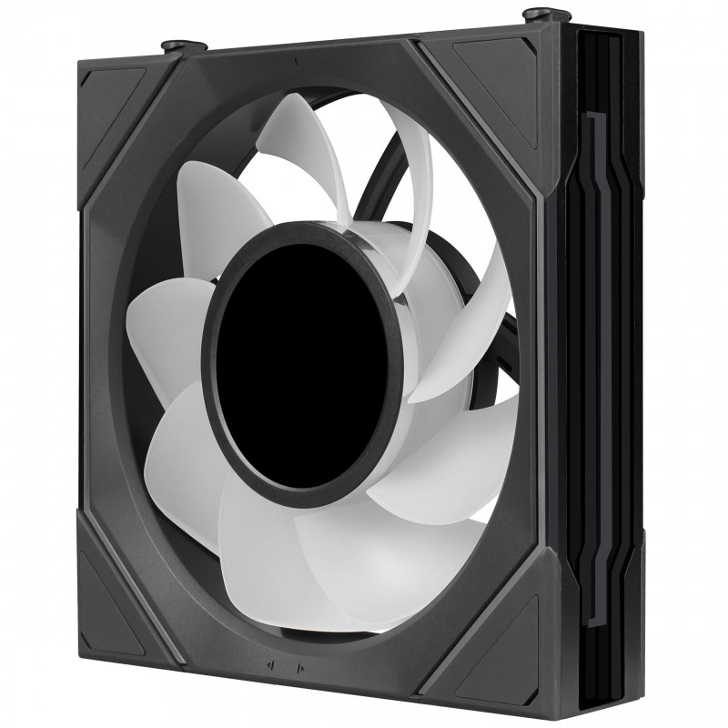 Lian Li UNI FAN SL-INF LCD FLEX Wireless Gehäuselüfter (3 Stk.) mit Controller, ARGB und LCD, Reverse Blade, 120 mm, schwarz
