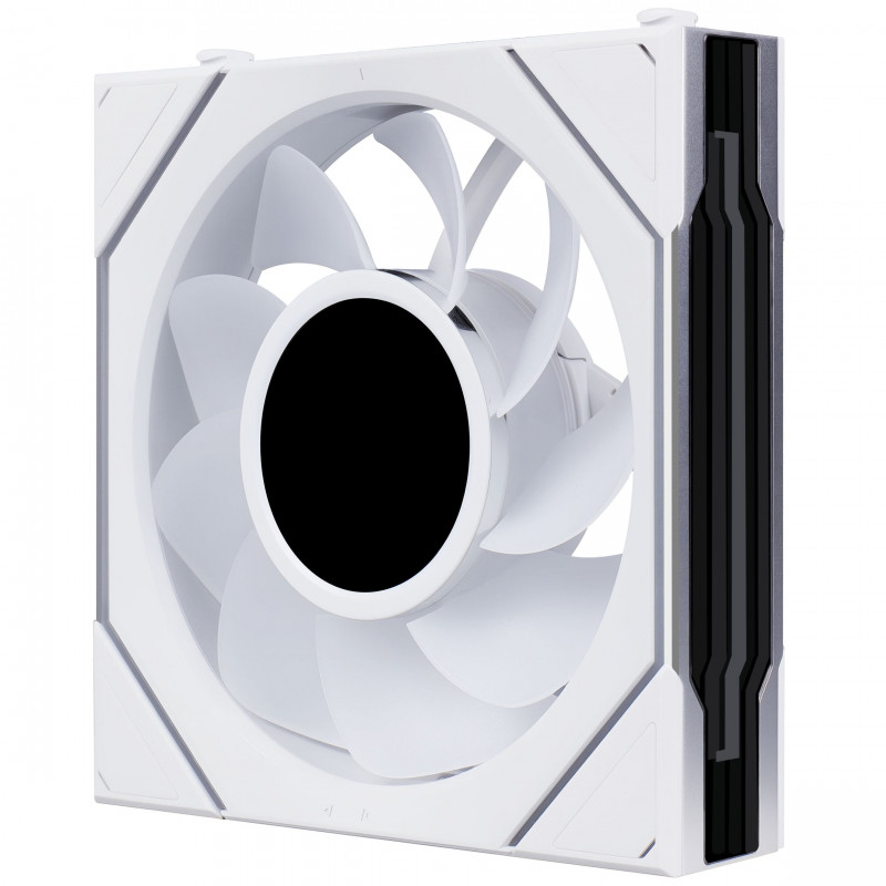 Lian Li UNI FAN SL-INF LCD FLEX Wireless Gehäuselüfter (3 Stk.) mit Controller, ARGB und LCD, Reverse Blade, 120 mm, weiß