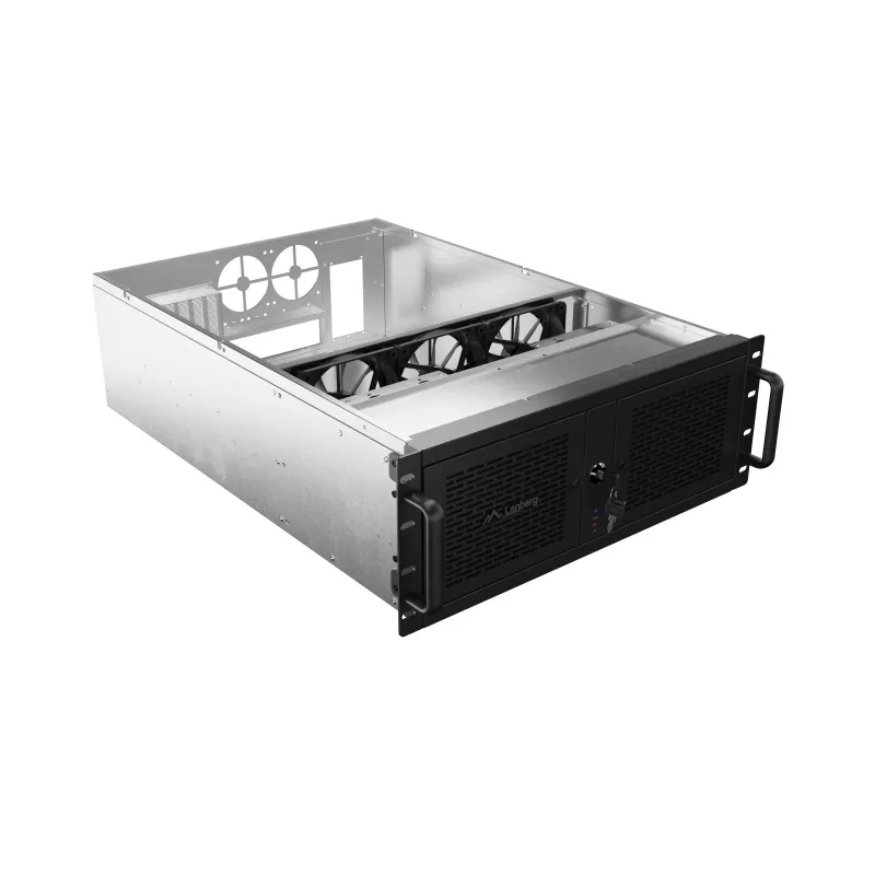 Lanberg SC01-6504-12B Servergehäuse, E-ATX 650/12, 19 Zoll, 4U