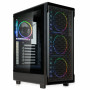 Kolink AM2 ARGB Midi-Tower PC-Gehäuse, ATX, Tempered Glass, inklusive 4x 120-mm-Lüfter, schwarz