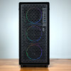 Kolink AM2 ARGB Midi-Tower PC-Gehäuse, ATX, Tempered Glass, inklusive 4x 120-mm-Lüfter, schwarz
