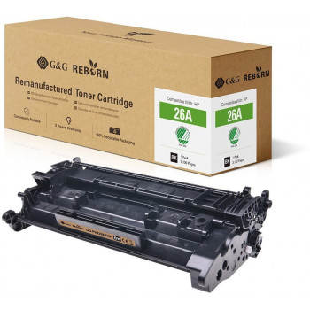 G&G wiederaufbereiteter Toner für HP und Troy 26A, schwarz, 3100 Seiten