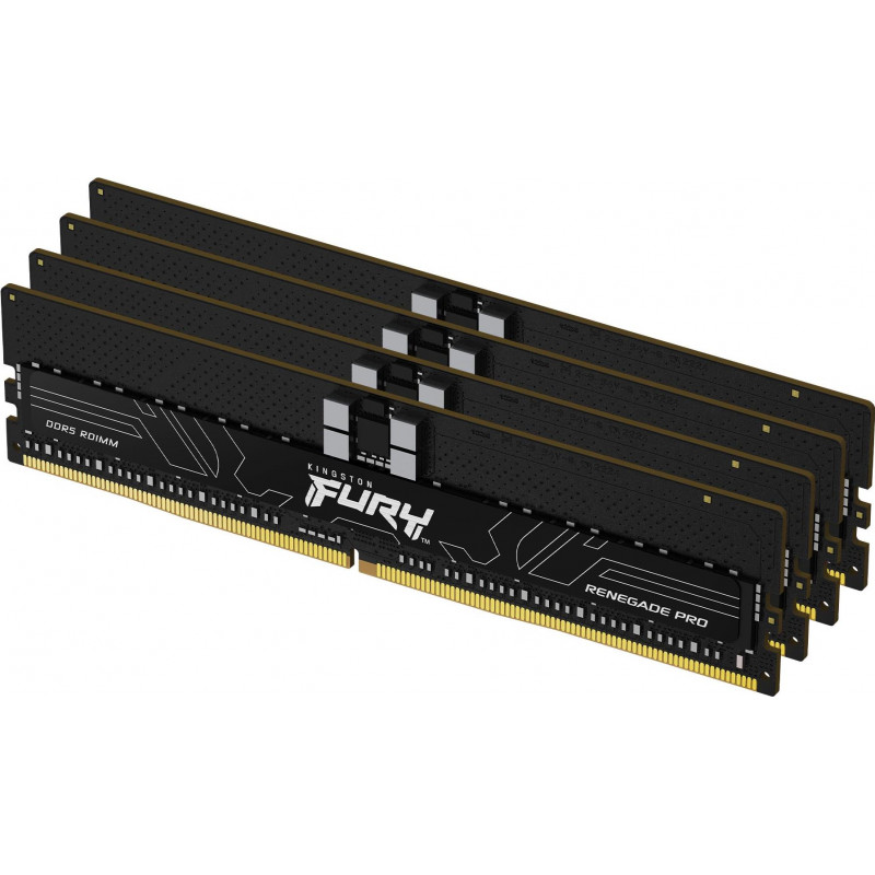 Kingston FURY Renegade Pro KF564R32RBE2K4-128 DDR5-6400 ECC Registered Speicher-Kit, 128 GB (4 x 32 GB), CL32, schwarz