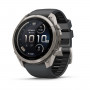 Garmin Fenix 9 Pro inReach Smartwatch, 51 mm, Titangehäuse, Graphit/Schwarz Silikonarmband