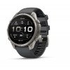 Garmin Fenix 9 Pro Smartwatch, 47 mm, Titangehäuse, Graphit/Schwarz Silikonarmband