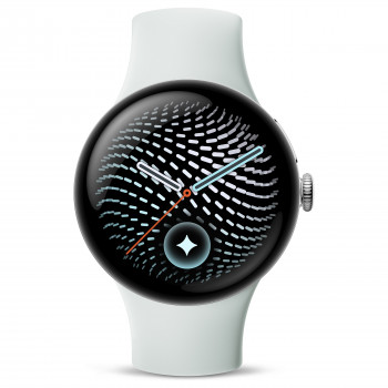 Google Pixel Watch 5 WiFi Smartwatch, 41 mm, Polished Silver / Fog, GA10898-DE
