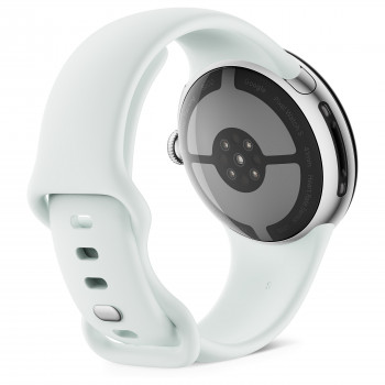 Google Pixel Watch 5 WiFi Smartwatch, 41 mm, Polished Silver / Fog, GA10898-DE