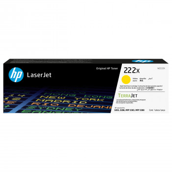 HP 222X W2222X original LaserJet Tonerkartusche mit hoher Ergiebigkeit, gelb