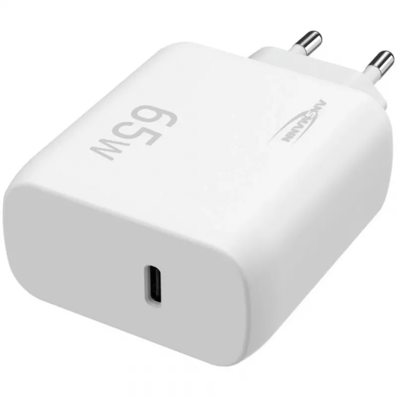 Ansmann Home Charger HC165PD USB-Ladegerät, 1x USB-C, PPS, PD, Quick Charge, 65 W, weiß