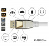 Good Connections Python DP20-PY010W DisplayPort-2.0-Kabel, 54 Gbit/s, UHBR 13.5, Nylongeflecht, weiß, 1 m