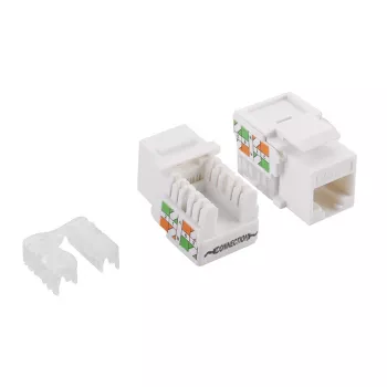 LogiLink NK4006 RJ45-Keystone-Modul, Cat.5e UTP, 90° Anlegetechnik, weiß