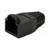 LogiLink MP0064 RJ45-Stecker Knickschutz 6,5 mm, schwarz, CAT6A (50 Stk.)