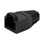 LogiLink MP0064 RJ45-Stecker Knickschutz 6,5 mm, schwarz, CAT6A (50 Stk.)