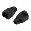 LogiLink MP0064 RJ45-Stecker Knickschutz 6,5 mm, schwarz, CAT6A (50 Stk.)