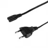 LogiLink CP192 Netzkabel, CEE 7/16 auf IEC C7, schwarz, 1 m