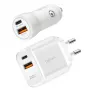 LogiLink PA0374 USB-A/C-Ladeset, 20 W, 1x USB-A und 1x USB-C, weiß