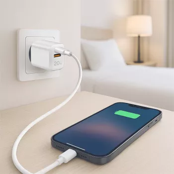 LogiLink PA0374 USB-A/C-Ladeset, 20 W, 1x USB-A und 1x USB-C, weiß