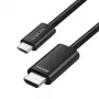 LogiLink UA0471 USB 3.2 Gen1 Type-C auf HDMI Kabel, 4K/30 Hz, geflochten, schwarz, 3 m