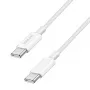LogiLink CU0339 USB 2.0 Type-C Kabel, C/M auf C/M, 480 Mbit/s, 60 W, Nylon, weiß, 0,15 m