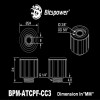 Bitspower Artemis BPM-ATCPF-CC3-SL Anschluss gerade, G1/4 Zoll Außengewinde auf 16/10 mm, sandgestrahlt silber