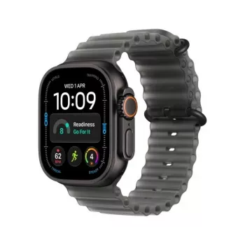 Apple Watch Ultra 4 Smartwatch, GPS + Cellular, 49 mm, Schwarz, Ocean Armband transluzentes Schwarz