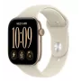 Apple Watch Series 12 GPS + Cellular Smartwatch, 42 mm, hellgoldenes Aluminiumgehäuse, sandfarbenes Sportarmband S/M