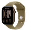 Apple Watch Series 12 Smartwatch, GPS + Cellular, 42 mm, Aluminiumgehäuse in Dunkelbronze, Sportarmband in Oliv S/M