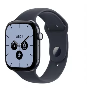 Apple Watch Series 12 Smartwatch, GPS + Cellular, 42 mm, Keramikgehäuse in Nachtblau, Sportarmband in Marineblau M/L