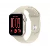 Apple Watch SE 3 Smartwatch, GPS + Cellular, 44 mm, Aluminiumgehäuse in Polarstern, Sportarmband in Sand S/M