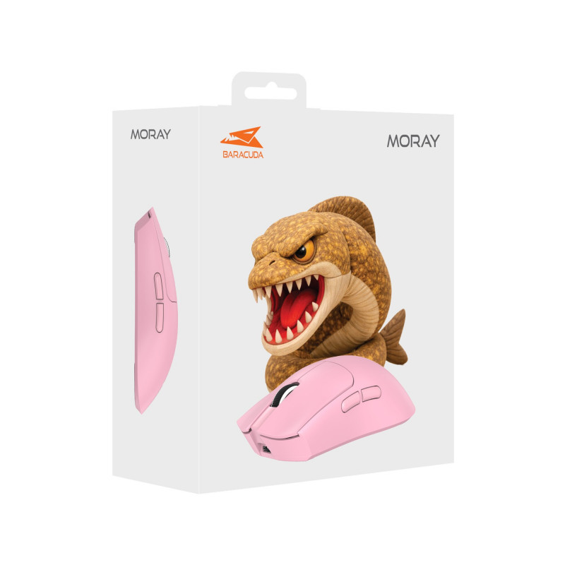 Baracuda BGM-133 MORAY Gaming-Maus, 2,4 GHz und Bluetooth, pink