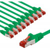 Goobay 67509 CAT 6 Patchkabel, S/FTP (PiMF), 3 m, grün, 10 Stück