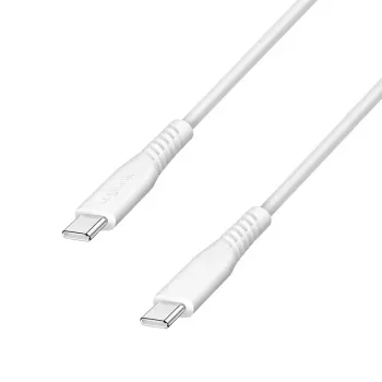 LogiLink CU0263 USB-2.0-Kabel USB-C auf USB-C, 480 Mbit/s, 60 W, weiß, 1,5 m