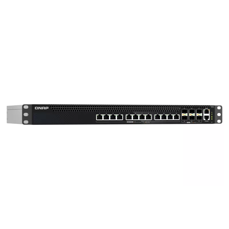 QNAP QSW-M5218P-6F12T Managed L3 PoE Netzwerk-Switch, 12 x 10G Ethernet RJ-45, Rack 1U