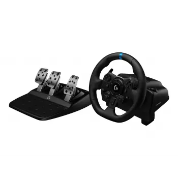 Logitech G923 Rennlenkrad mit Pedalen für PC, Schwarz